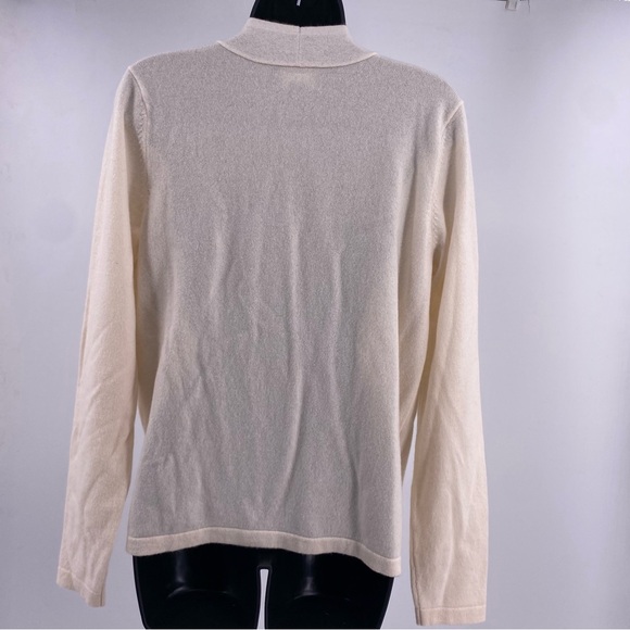 Land's End Women Cashmere Long Sleeve Wrap Sweater Blouse Blush Rose Pink Small - Picture 7 of 12